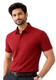 Men’s Stylish Popcorn Fabric Shirt