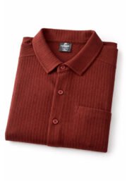 Men’s Stylish Popcorn Fabric Shirt - Image 2